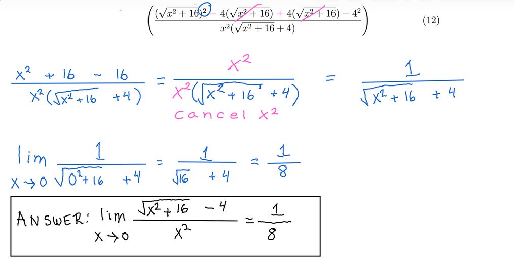 Limits and Continuity: When to use Factoring or Conjugates. fig4